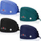 SATINIOR 4 Pieces Working Cap with Buttons, Unisex Bouffant Working Hat with Adjustable Sweatband...